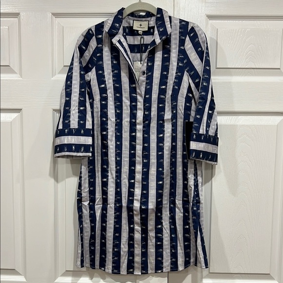 Tuckernuck Stillwater Stripe Charlie Dress Womens Blue White Striped Size XXS - Picture 1 of 8